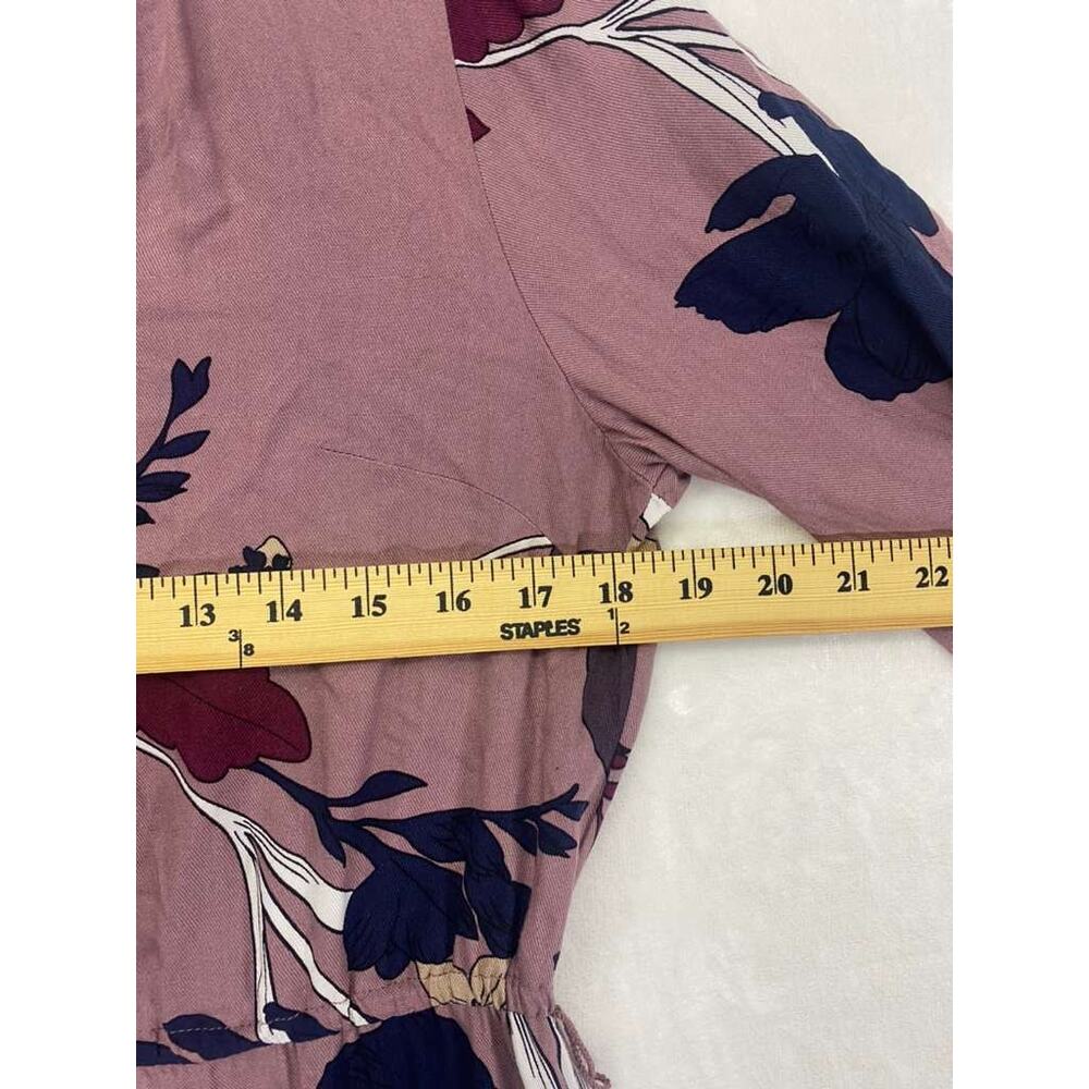 Liz Claiborne Long-sleeve floral Tier midi A-line Peasant cottage dress Sz S - Picture 7 of 10